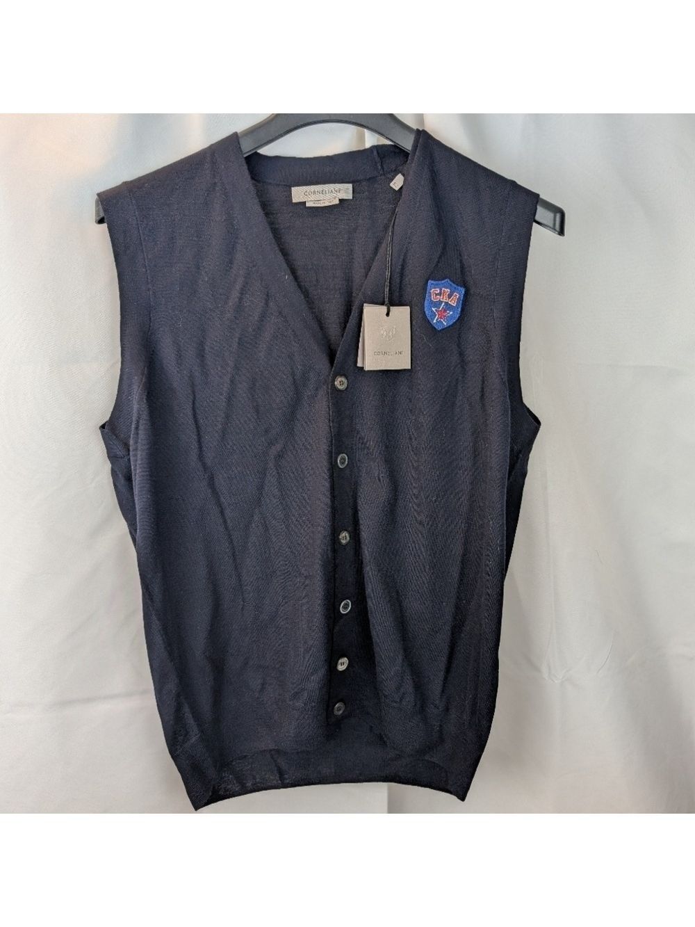 Corneliani navy blue vest size L (52) BNWT